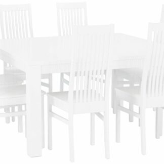 Minea lux ruokailuryhmä neliö 8-hengen, valkoinen