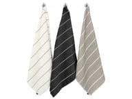 Jokipiin Pellava Liituraita-kylpypyyhe 75 x 150 cm, musta