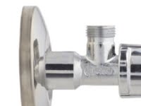 BROEN Arcofix sulkuventtiilin nippa 1/2 X 3/8, kromi, ruusukkeella Ø70 mm. Toimitetaan ilman aukkoa 10 mm kupariputkelle - #744524033