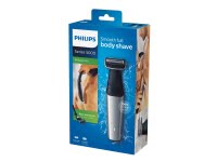 Philips BODYGROOM Series 5000 BG5020/15 Suihkunkestävä trimmeri nivusille ja vartalolle, Öljyvapaa huolto, Akku, Musta, Harmaa