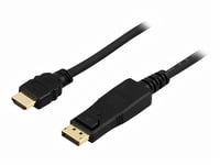 DELTACO DP-3030 - Adapterkabel - DisplayPort han til HDMI han - 3 m - lajiteltu