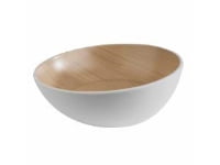Kulho Frida Lock 1,0 ltr Ø21,5x8,5 cm Melamiini Valkoinen/Puu Look,1 kpl
