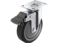 Toolcraft TO-5137920, Musta, Kromi, 65 kg, Kestomuovinen elastomeeri, 1 kpl, 10 cm