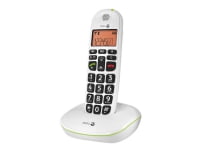 Doro PhoneEasy 100w, Analoginen/DECT-puhelin, Johdoton puhelin, Kaiutinpuhelin, 20 entries, Soittajan tunnistus, Valkoinen
