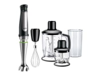Braun MultiQuick 7 MQ 7045X, Upotettava sekoitin, 1,25 L, Jäänmurskaus, 1,2 m, 1000 W, Musta, Ruostumaton teräs
