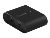 Belkin Soundform Connect Audio Adapter with AirPlay 2 - Langaton äänisovitin matkapuhelimeen, digitaaliseen soittimeen, tablettiin, älykaiuttimeen - AirPlay 2 -yhteensopiville laitteille - Applen 10,2-tuumaiseen iPadiin  10,5-tuumaiseen iPad Airiin  10,9-tuumaiseen iPad Airiin  iPhone 11, 12, SE:hen