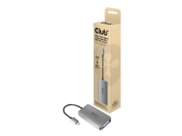 Club 3D - USB / DVI-kaapeli - dual link - USB-C (uros) - DVI-D (naaras) - USB 3.2 Gen 1 - 24,5 cm - peukaloklipsit, 4K-tuki