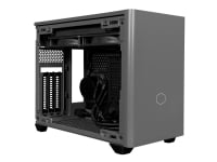 Cooler Master NR200P MAX, Small Form Factor (SFF), PC, Musta, Harmaa, Mini-ITX, ABS, Verkko, SGCC, Terästä, Karkaistu lasi, 6,7 cm