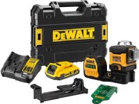 Akkukäyttöinen monilinjalaser 3x360° DCE089D1G18-QW, 18Volt, ristiviivalaser, ristiviivalaser