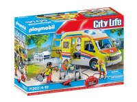 Playmobil City Life Rettungswagen mit Licht & Sound, Toiminta/Seikkailu, 4 vuosi/vuosia, Monivärinen