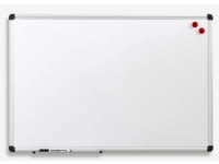 Whiteboard 120x90 cm magnetisk med aluminiumsramme inkl. 1 marker og 2 magneter
