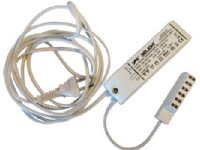 Valaistusmuuntaja elektroninen 12VAC 10-60W 230V takareuna ultra flat 6 pistorasiaa (AMP-pistorasiat)
