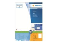 HERMA 4428, Valkoinen, Itse kiinnittyvä tulostintarra, A4, Paperi, Laser/Inkjet, Kiinteä