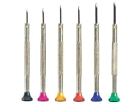 TOOLCRAFT 12-osainen kellosepän ruuvimeisselisarja 12 osaa Terän leveys: 0.8 mm, 1 mm, 1.2 mm, 1.4 mm, 1.6 mm, 1.8 mm