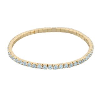 Snö Of Sweden Meadow Elastic Bracelet S/M – Gold/Light Blue