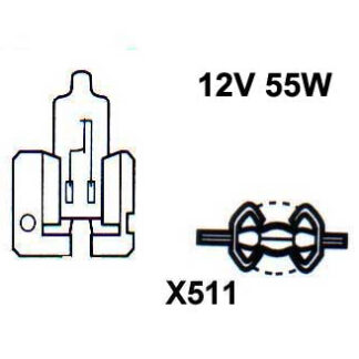 Halogeenipolttimo Autoline H2, 12V / 55W