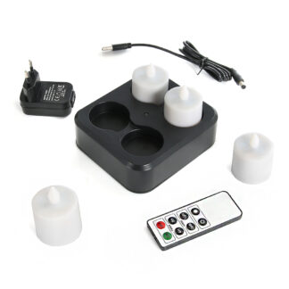 LED-kynttilä / Kynttiläsetti Naturlight LED Real Candle, Lataustelakka + 8 kynttilää