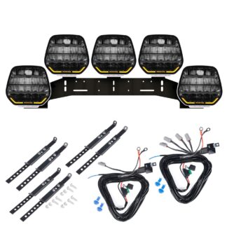 Lisävalo Purelux Panther 9 White - Pyöreä / 23 cm / 210W / Ref. 25, 5 kpl - Täydellinen setti (WRC)