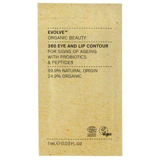 Evolve Organic Beauty 360 Eye & Lip Contour huulten- ja silmänympärysvoide 1ml Näyte