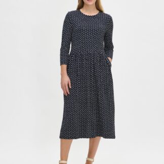 Nanso LILIANA pitkä trikoomekko - tummansininen