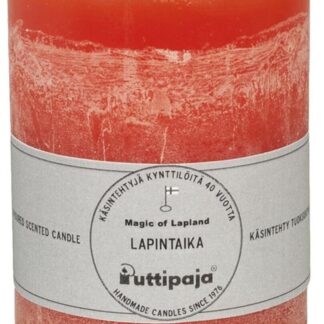 Puttipaja läpivärjätty tuoksukynttilä 10 cm Lapintaika