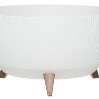 4Living Roma Line ECO jalallinen ruukku Ø33 cm valkoinen