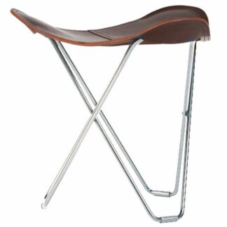 Cuero Flying Goose Pampa jakkara/rahi Oak, mattakromi jalka