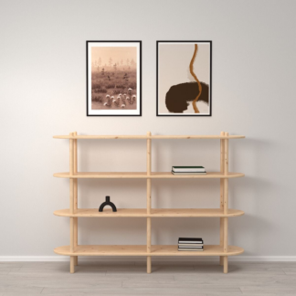 Askel avohylly 165x35x119 cm puuvalmis