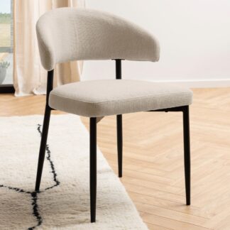 Dario tuoli vaalea beige basel 24, mustat jalat