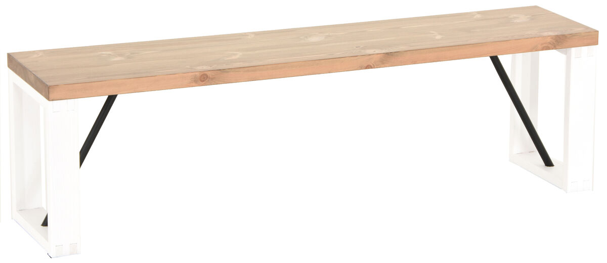 Honka terassipenkki 155x35 cm puujalalla antiikkipetsattu/valkoinen