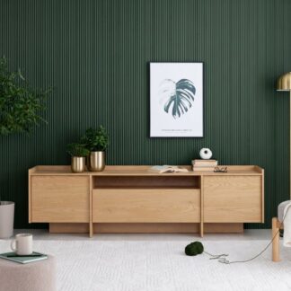 Japandi tv-taso 197x38x57 cm tammi