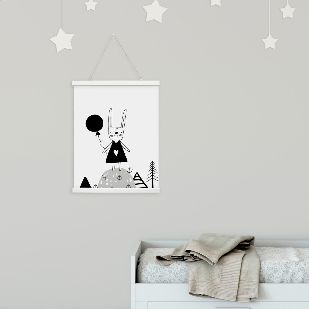 Julistekehys 41 cm valkoinen