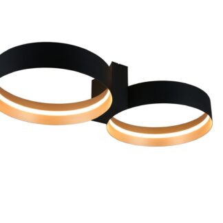 Musterring Loop LED kattovalaisin mattamusta/kulta