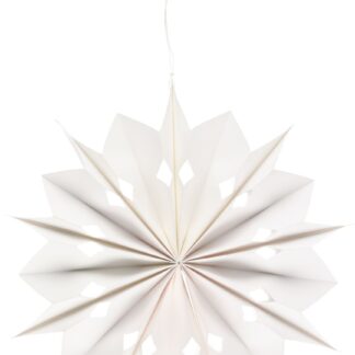 Paperikukka 9-sakarainen 45 cm valkoinen