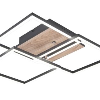 Trio Mobile LED katto-/seinävalaisin puujäljitelmä/mattamusta