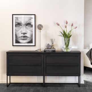 Rowico Home Everett senkki 160x41x75 cm musta