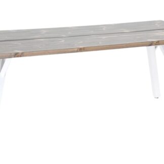 Lana terassilankkupöytä suoralla reunalla 200x90 cm savunharmaa/valkoinen
