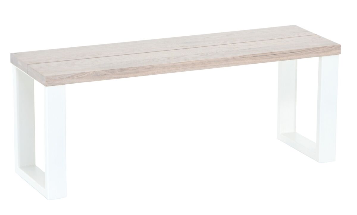 Manner tammi penkki 115x35,5 cm valkolakattu tammi/valkoinen