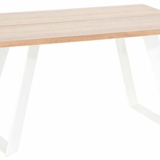 Triangel tammi lankkupöytä 140x90 cm lakattu tammi/valkoinen