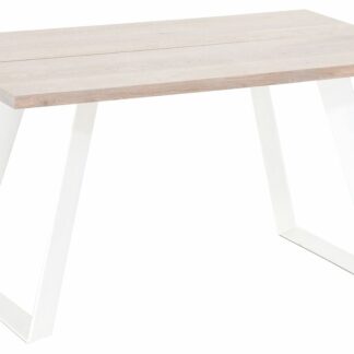 Triangel tammi lankkupöytä 140x90 cm valkolakattu tammi/valkoinen