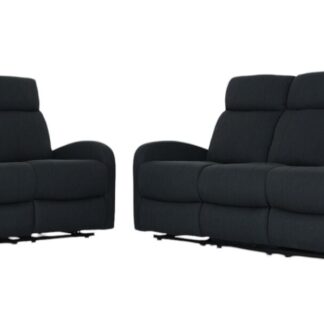 Vivano Kino recliner sohvakalusto 3+2 tummanharmaa Malmo 96