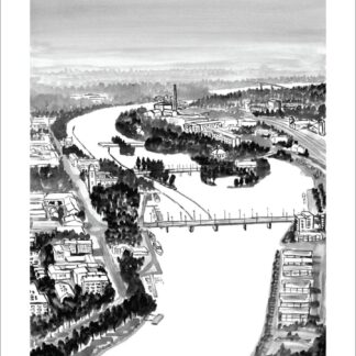 Kaverini Joensuu kaupunkijuliste 30x40 cm