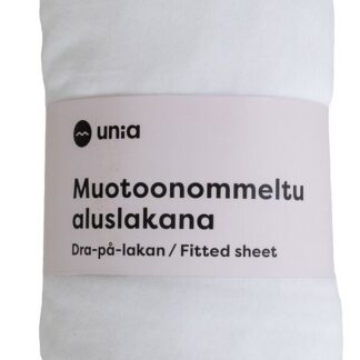 Unia Kuura muotoonommeltu aluslakana 90x200+30 cm valkoinen
