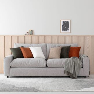 Muhku 3-istuttava sohva beige Monza 60, mustat jalat