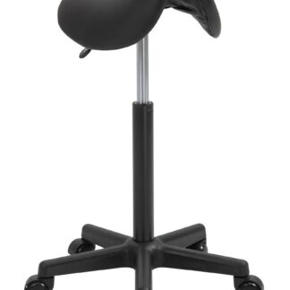 Oppi satulatuoli musta keinonahka