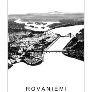 Kaverini Rovaniemi kaupunkijuliste 30x40 cm