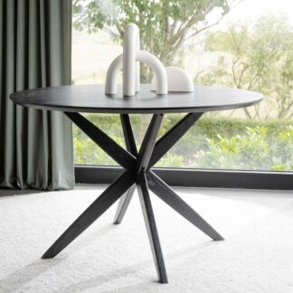 Rowico Home Calverton pyöreä ruokapöytä Ø120 cm musta tammi