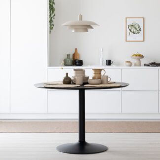 Saini pyöreä ruokapöytä Ø110 cm musta