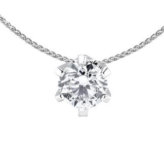 Silván Solitaire timanttiriipus 1,00ct, valkokultaa, timanttikorut