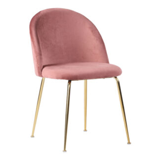 House Nordic Geneve tuoli roosa, messinki jalat